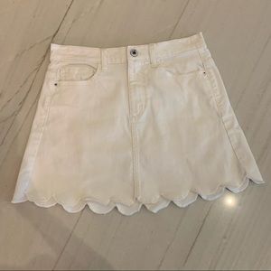 White Denim Skirt